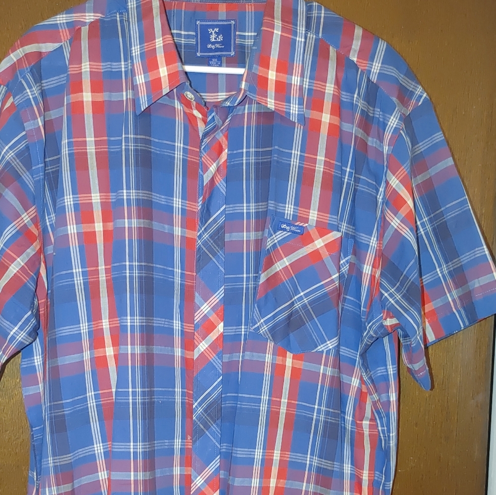 Mens button down short sleeve shirt
